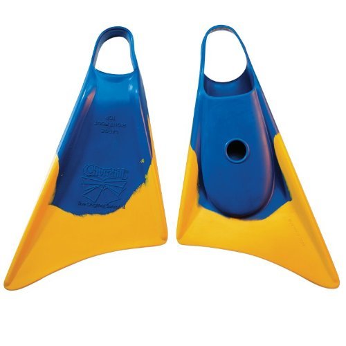 Churchill Makapuu Bodyboard Swim Fins Blue / Gold Med (7 - 8.5)