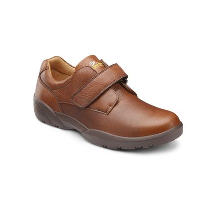 Dr. Comfort William Black Diabetic Shoes for Men-Easy Off with Removable Shoe Insole-Everyday Office Wear Shoes, Chestnut 12 X-Wide (3E/4E)