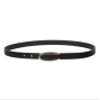 1/2" Skinny Faux Leather Fashion Belt, Black | L - 39" view 1