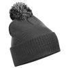 Beechfield Big Girls Snowstar Duo Extreme Winter Hat (One Size) (Heather Gray/Black) view 4