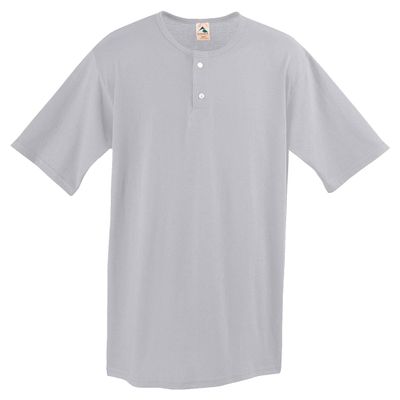 Augusta Sportswear Two Button Baseball Jersey, Medium, Athletic Heather