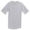 Augusta Sportswear Two Button Baseball Jersey, Medium, Athletic Heather view 1