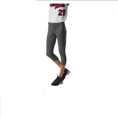Authentic A4 Sports Shop Girls Small Grey Low Rise Moisture Wicking Double Knit Softball Pants