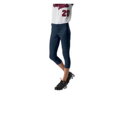 Authentic A4 Sports Shop Womens 2XL Navy Blue Low Rise Moisture Wicking Double Knit Softball Pants