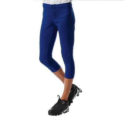 Authentic A4 Sports Shop Girls Medium Royal Blue Low Rise Moisture Wicking Double Knit Softball Pants