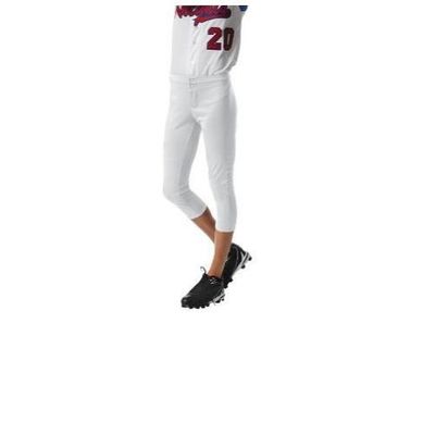 Authentic A4 Sports Shop Girls XL White Low Rise Moisture Wicking Double Knit Softball Pants