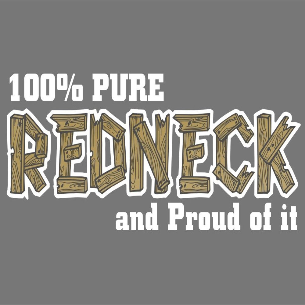 100 Percent Pure Redneck Decal Sticker 4" x 10"