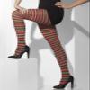 Smiffys - Tights - Ideal for Christmas Dress - Red & Green Stripted - Adult Size view 2