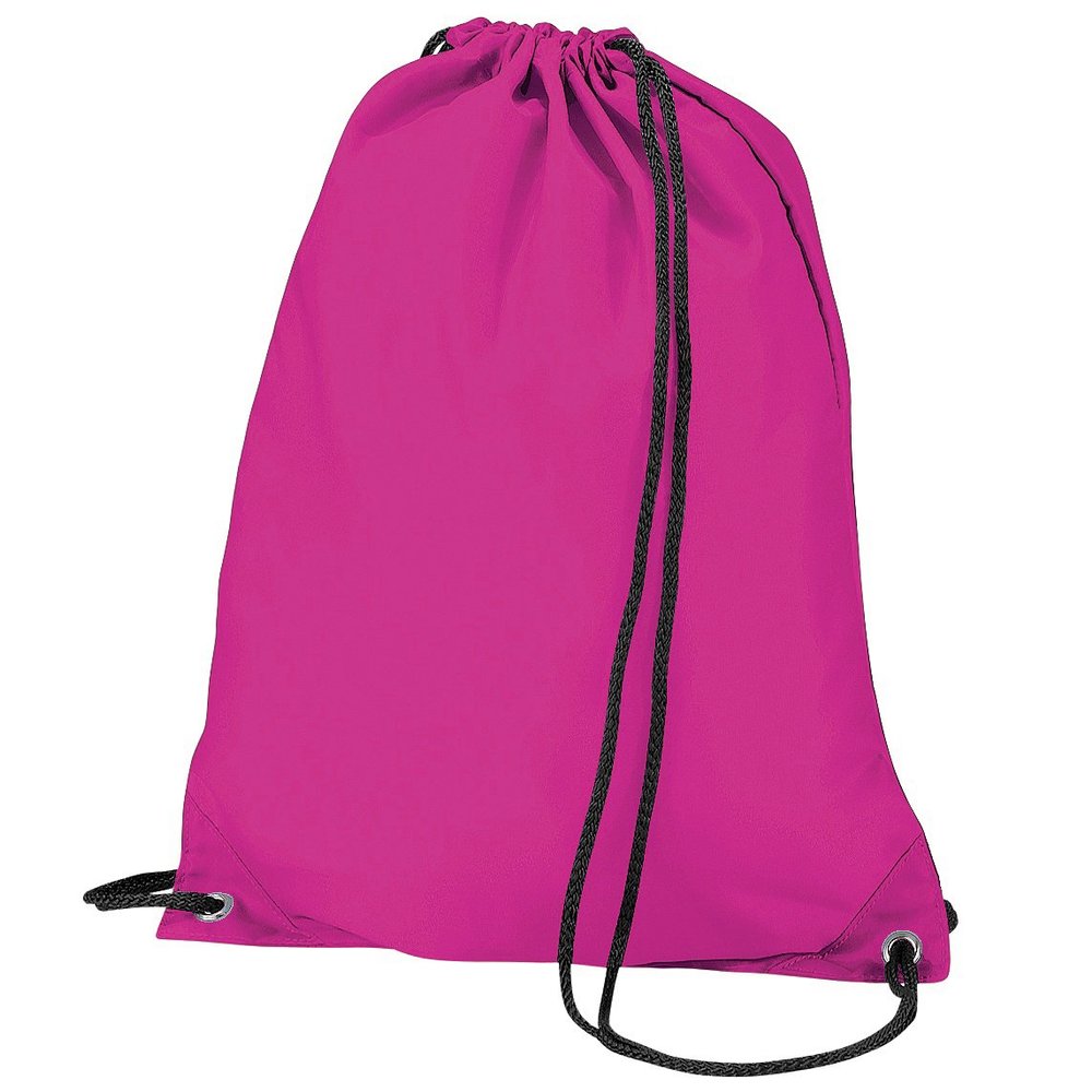 BagBase Budget Water Resistant Sports Gymsac Drawstring Bag (11L) (One Size) (Fuschia)