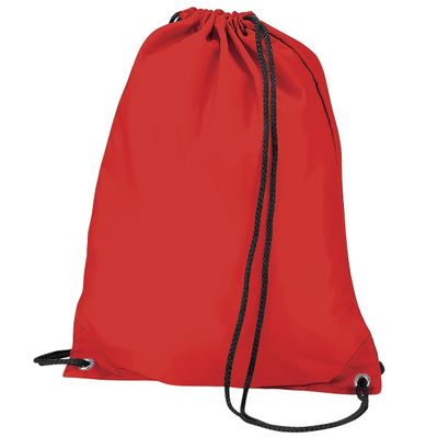 BagBase Budget Water Resistant Sports Gymsac Drawstring Bag (11L) (One Size) (Red)