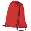 BagBase Budget Water Resistant Sports Gymsac Drawstring Bag (11L) (One Size) (Red) view 1