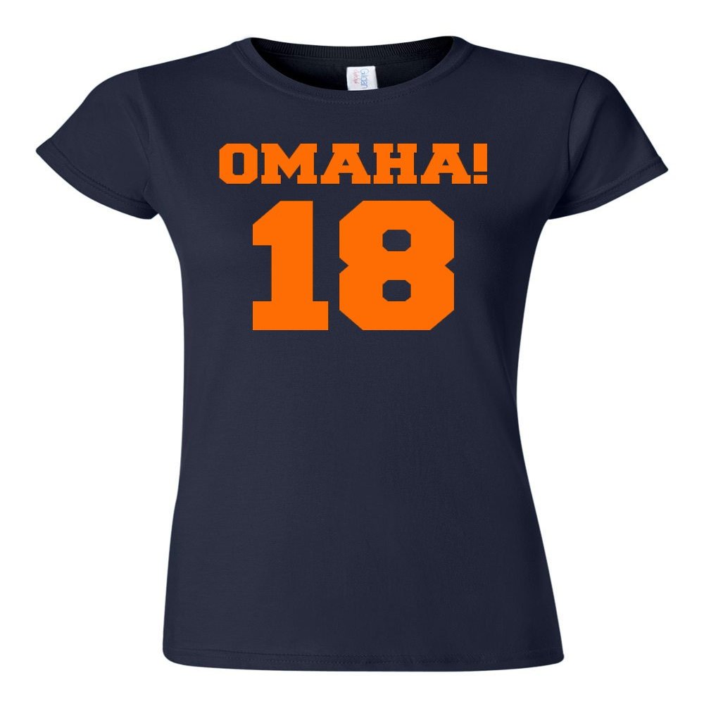 City Shirts Junior Omaha! Manning Denver T-Shirt Tee (Large, Navy)
