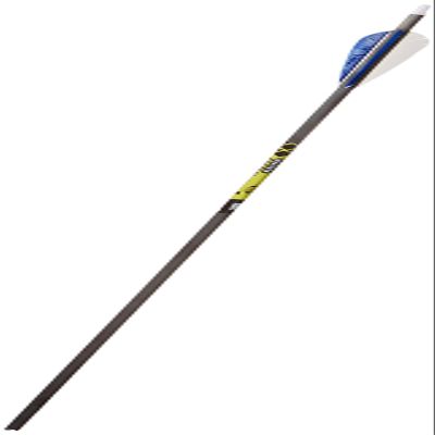 Gold Tip Pro Hunter 3555/500 Carbon Arrows with 4-Inch Feathers (Pack of 6), Black
