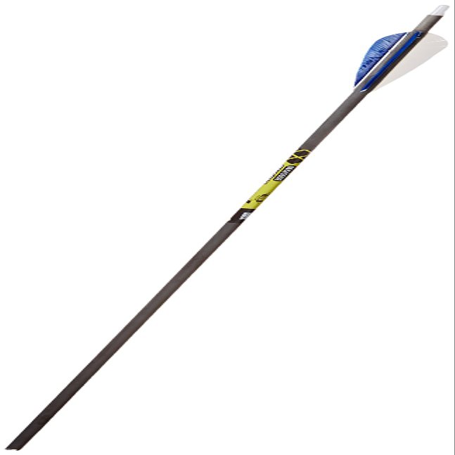 Gold Tip Pro Hunter 3555/500 Carbon Arrows with 4-Inch Feathers (Pack of 6), Black