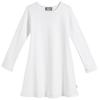 City Threads Girls' Cotton Long Sleeve Dress for School Party Dress Play Base Layer for Sensitive Skin SPD Sensory Friendly, White, 2T view 1
