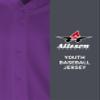 Alleson Athletic Boys' Full Button Baseball Jersey, Purple, Medium view 3