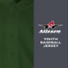 Alleson Athletic Boys' Full Button Baseball Jersey, Dark Green, Medium view 3