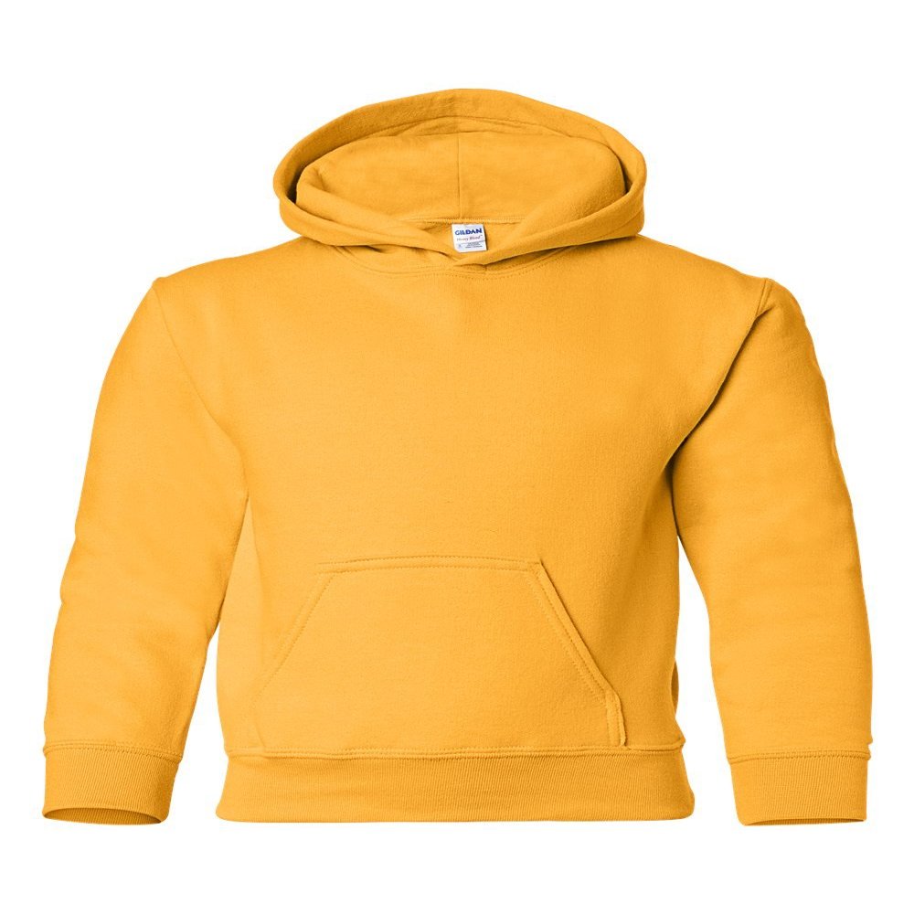 Gildan Heavy Blend Youth Hooded Sweatshirt, Gold, X-Large