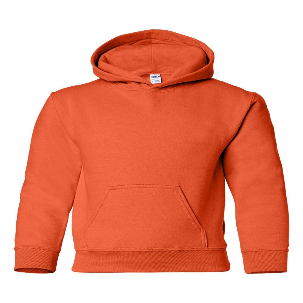 Gildan Heavy Blend Youth Hooded Sweatshirt, Orange, Small