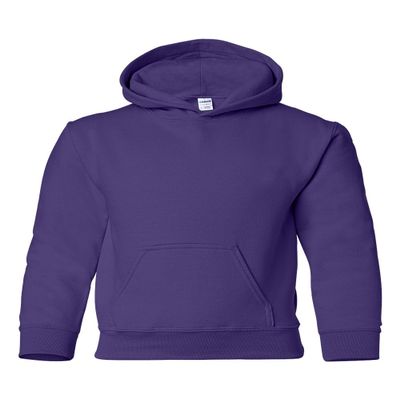 Gildan Heavy Blend Youth Hooded Sweatshirt, Purple, Medium