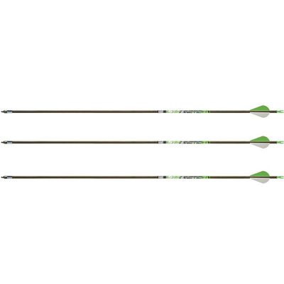 Gold Tip Kinetic Big Game XT Arrows with Feathers (Pack of 12), Black