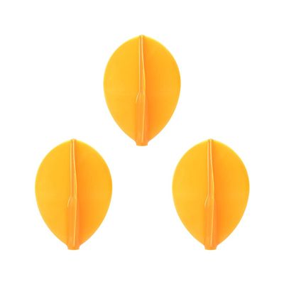 NineDartOut.us Cosmo Darts Fit Flight (Air) 3 Pack Pear Dart Flight (Orange)