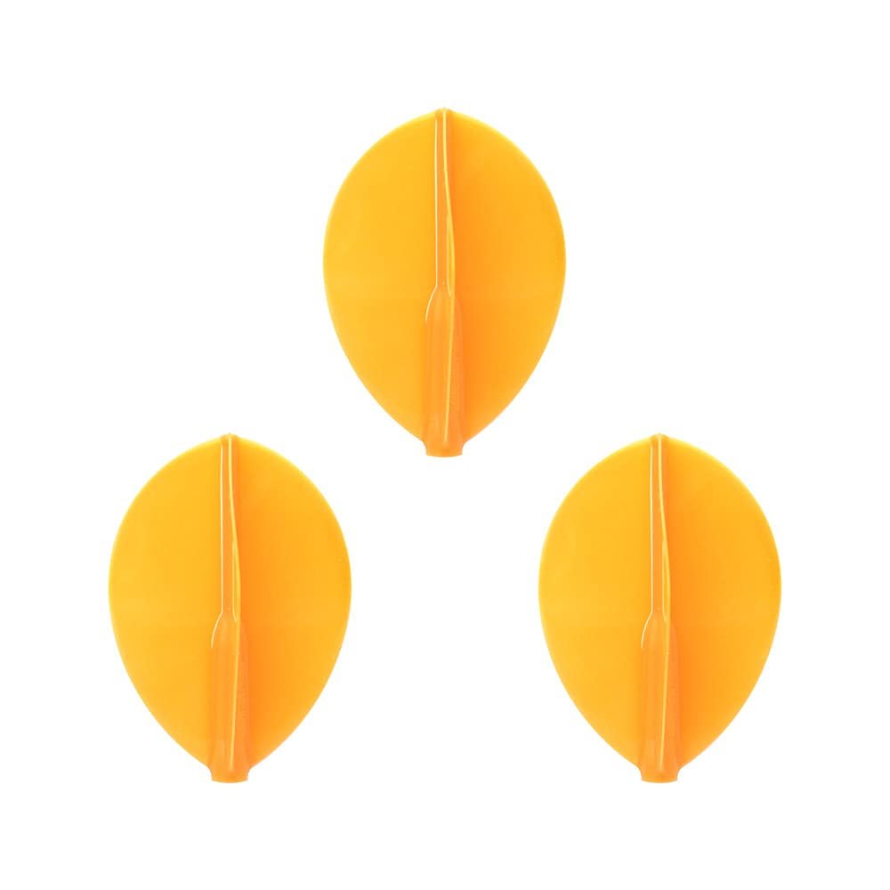 NineDartOut.us Cosmo Darts Fit Flight (Air) 3 Pack Pear Dart Flight (Orange)