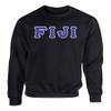 Fashion Greek Phi Gamma Delta FIJI Twill Letter Crewneck Sweatshirt Black XXL view 1