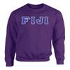 Fashion Greek Phi Gamma Delta FIJI Twill Letter Crewneck Sweatshirt Black XXL view 3