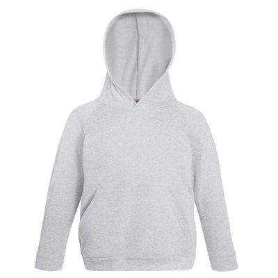 Fruit of the Loom Childrens Unisex Lightweight Hooded Sweatshirt/Hoodie (9-11 Years) (Heather Grey)