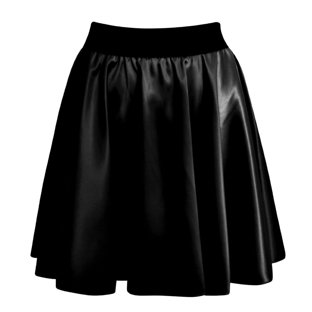 Forever Womens Wetlook Faux Leather Bodycon/Flared Skirts