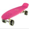 Ridge Skateboards Children Kids Big Brother Large Retro Cruiser-Pink/Clear Green Wheels, 27 Inch view 1