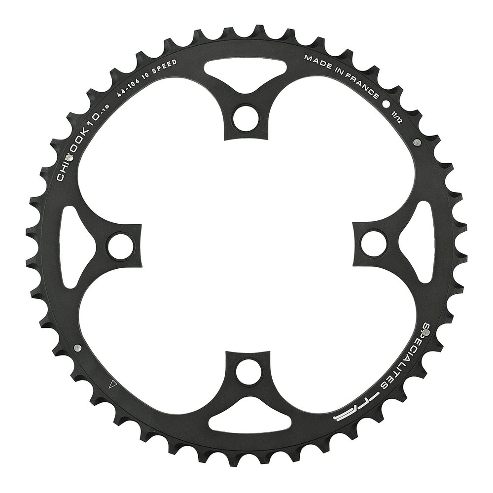 Spcialits TA Unisex's Chinook 104/64pcd 4 Arm 10/11 Speed Chainring, Black, 44T Outer (18mm)