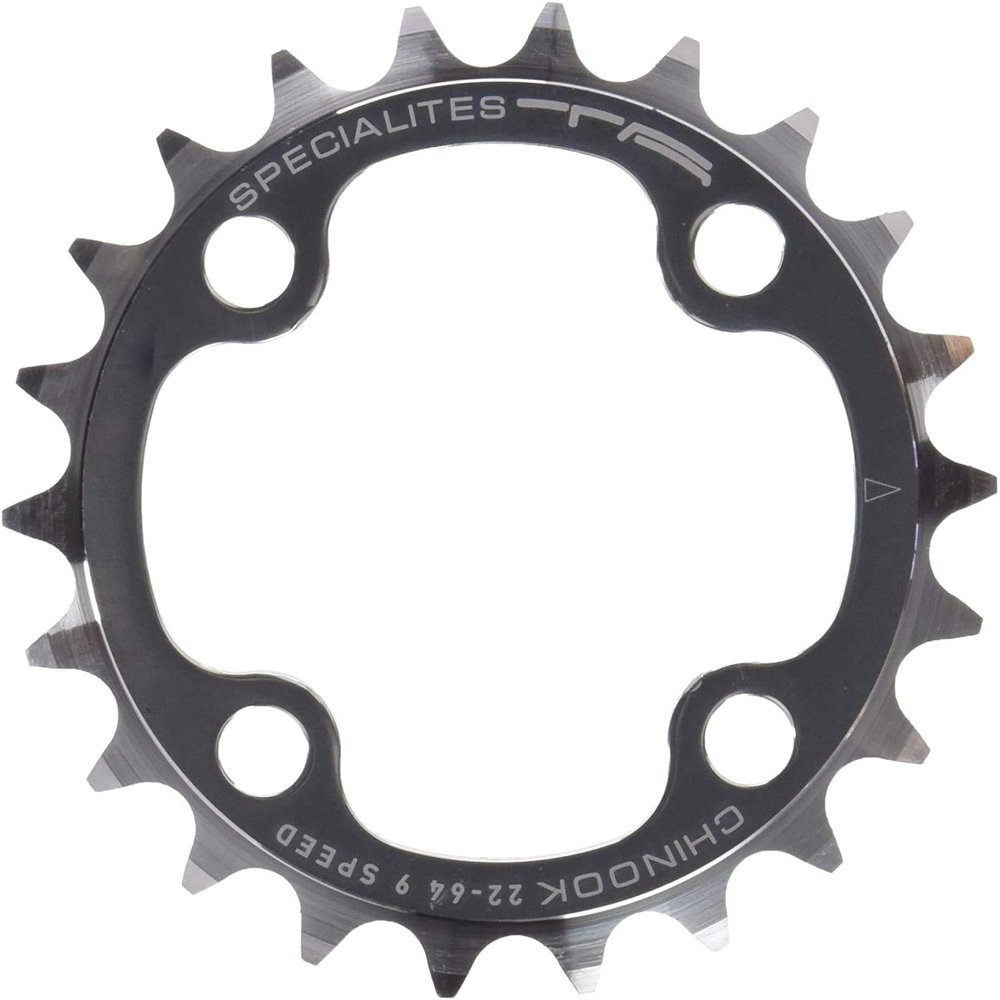 ATAT-1 Spcialits TA Chinook 4 Arm 64pcd Inner 8/9 Speed Chainring, Silver, 22T