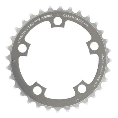 Spcialits TA Compact 94pcd 5 Arm 9 Speed Chainring, Silver, Outer 42T