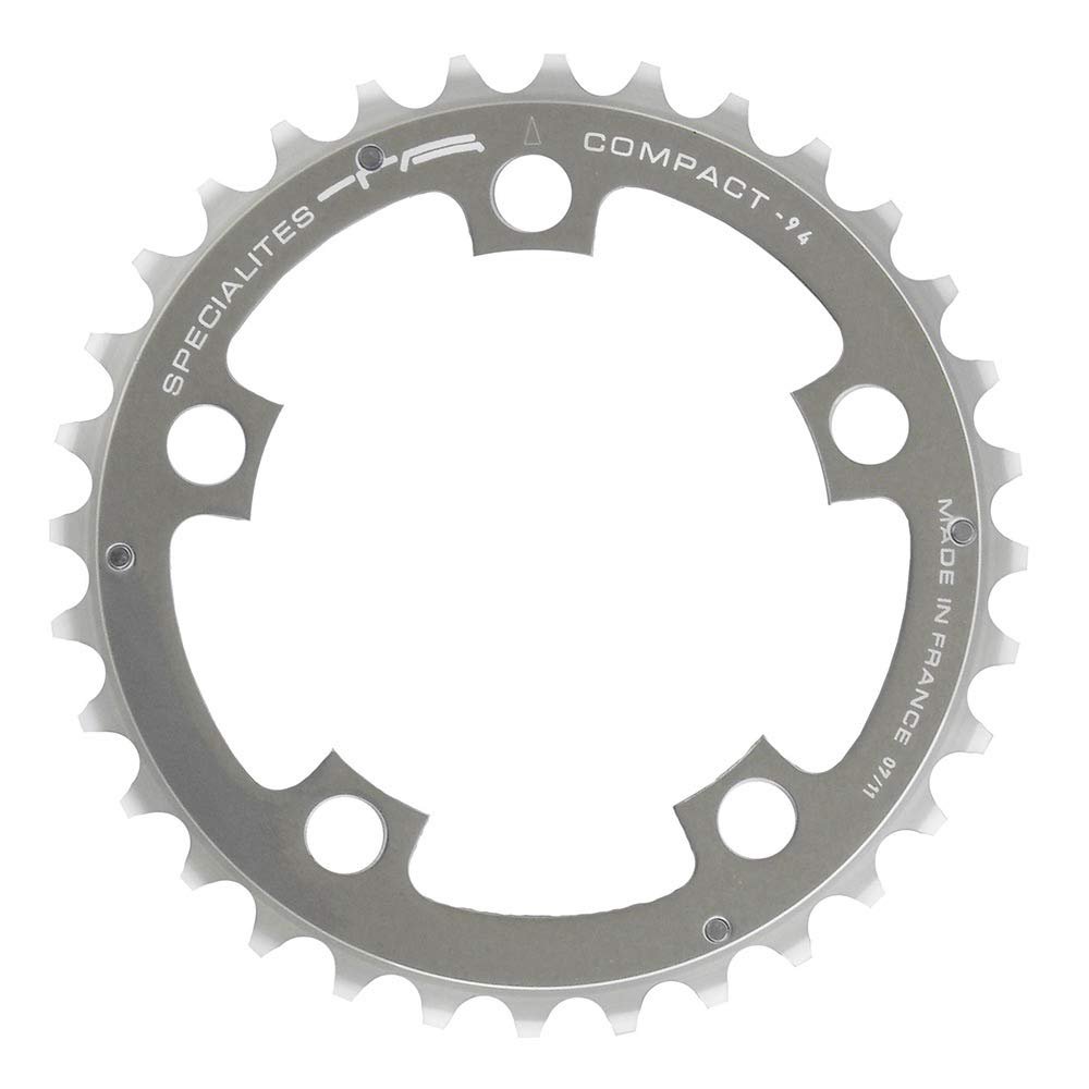 Spcialits TA Compact 94pcd 5 Arm 9 Speed Chainring, Silver, Outer 42T