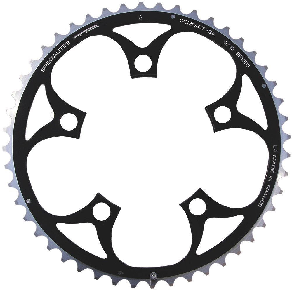 Spcialits TA Unisex's Compact 94pcd 5 Arm 9 Speed Chainring, Silver, Outer 44T