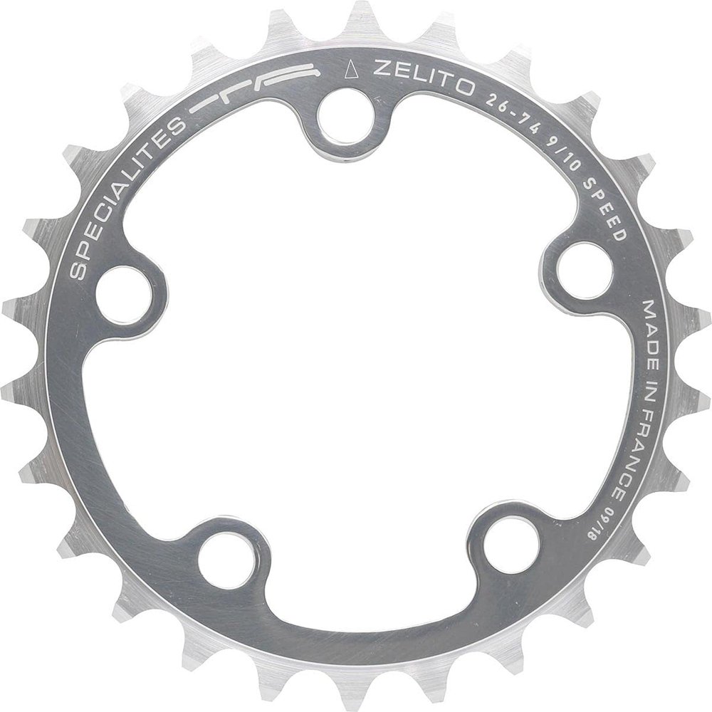 Spcialits TA Zelito Triple 74pcd 8/9/10 Speed Chainring, Inner 28t, Silver