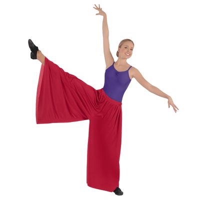 EUROTARD 13696 Adult Palazzo Pants (Red, 3X)
