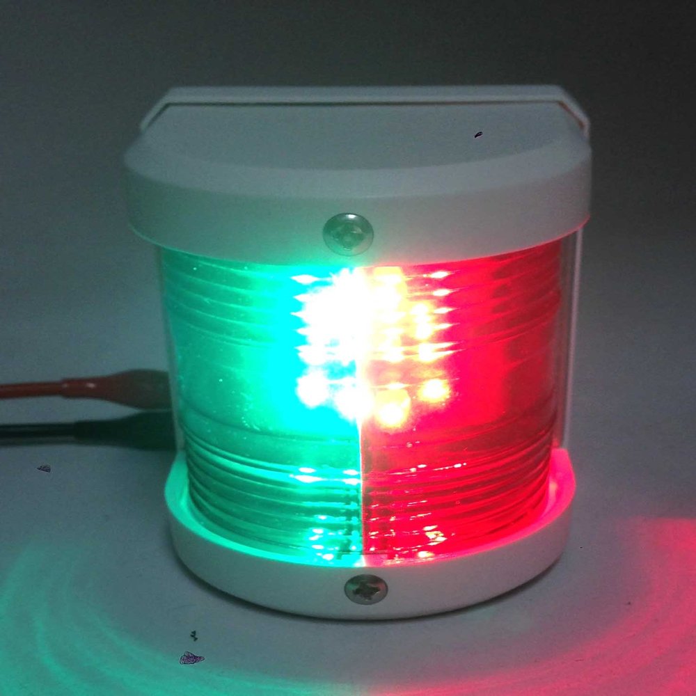 Pactrade Marine Boat Red & Green Bow LED Navigation Light Waterproof 2 Nautical Miles