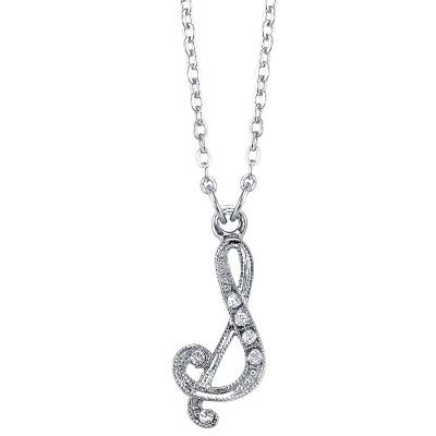 1928 Jewelry European Crystal Initial S Pendant Necklace For Women, 16"