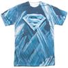 Superman Cartoon TV Series Movie Frozen Shield Logo Adult Front Print T-Shirt White view 1