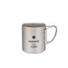 Snow Peak MG-051FHR Titanium Double Mug, 7.8 fl oz (220 ml) Capacity, Folding Handle view 1