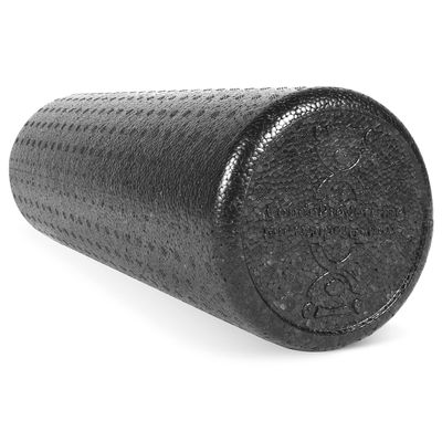 CanDo Black Composite High-Density Foam Rollers for Muscle Restoration Massage Therapy Sport Recovery and Physical Therapy 6" x 18" Round