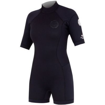 Rip Curl Women's Dawn Patrol Short Sleeve Spring Suit, Black, 14