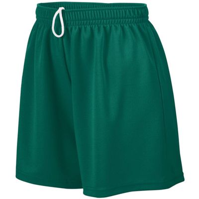 Augusta Sportswear Style 961 Girls Wicking Mesh Shorts (Large, Dark Green)