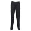 Henbury Womens/Ladies 65/35 Flat Fronted Slim Fit Chino Work Trousers (Small x Regular) (Black) view 1