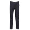 Henbury Womens/Ladies 65/35 Flat Fronted Slim Fit Chino Work Trousers (Small x Regular) (Black) view 2