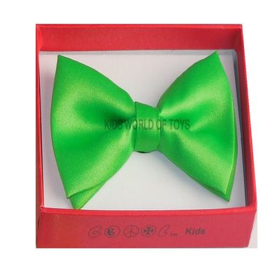 Kids Bow Tie Tuxedo Fashion Green BowTie - Pre Tied Adjustable Children Bow Tie