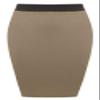 Purple Hanger Women's Bodycon Pencil Tube Wiggle Midi Skirt Mocha 8-10 view 1